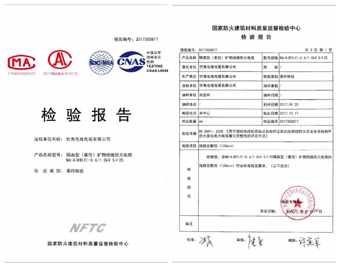 (NG-A)BTLY柔性矿物绝缘耐火电缆