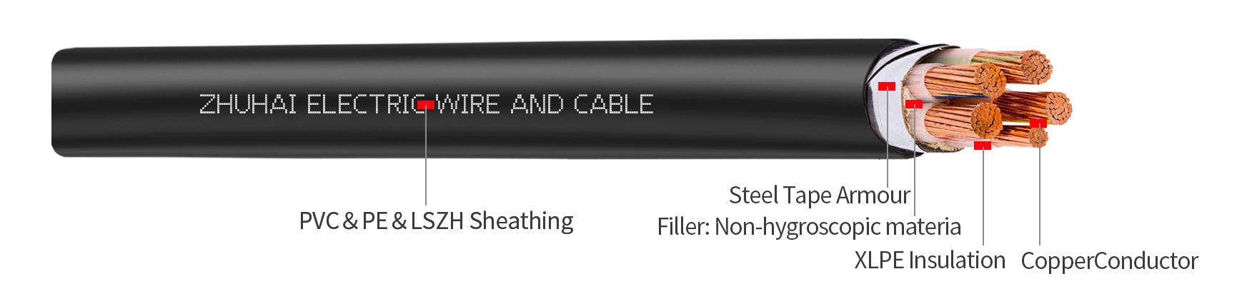 CU/XLPE/STA/PVC 600/1000V N2XBY Cable
