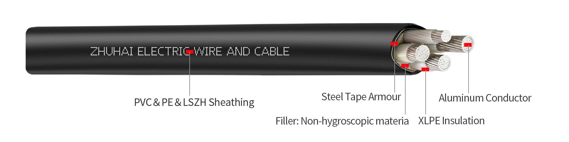AL/XLPE/STA/PVC 600/1000V NA2XBY Cable