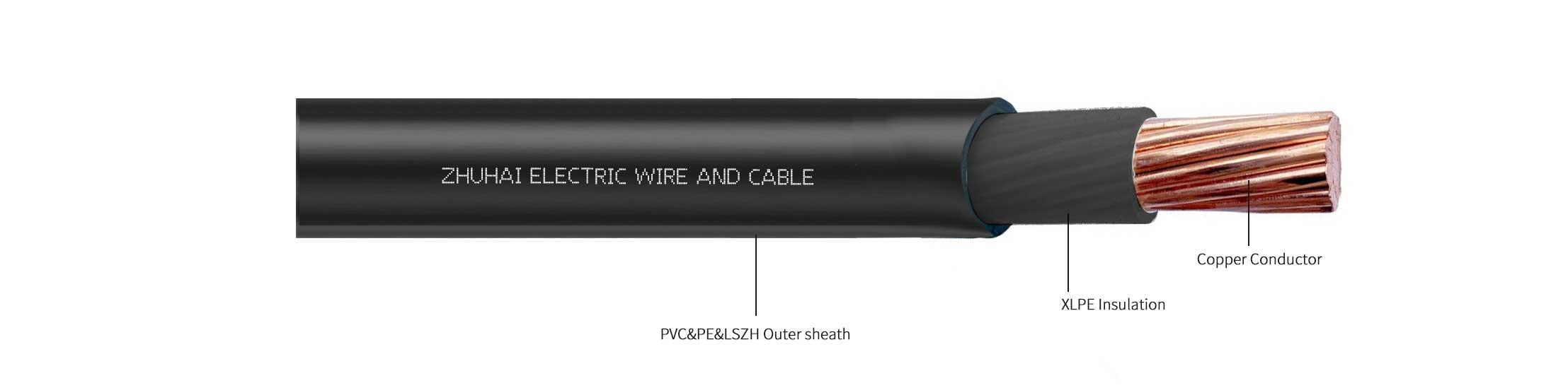 XLPE Single  Core  Copper Cable 0.6/1kV Power Cable