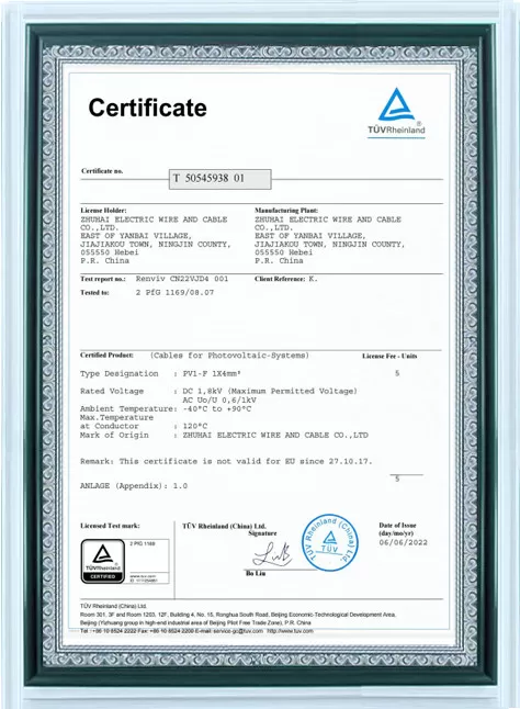 TUV Certificate